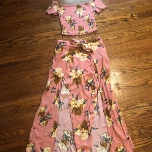 Two piece floral set